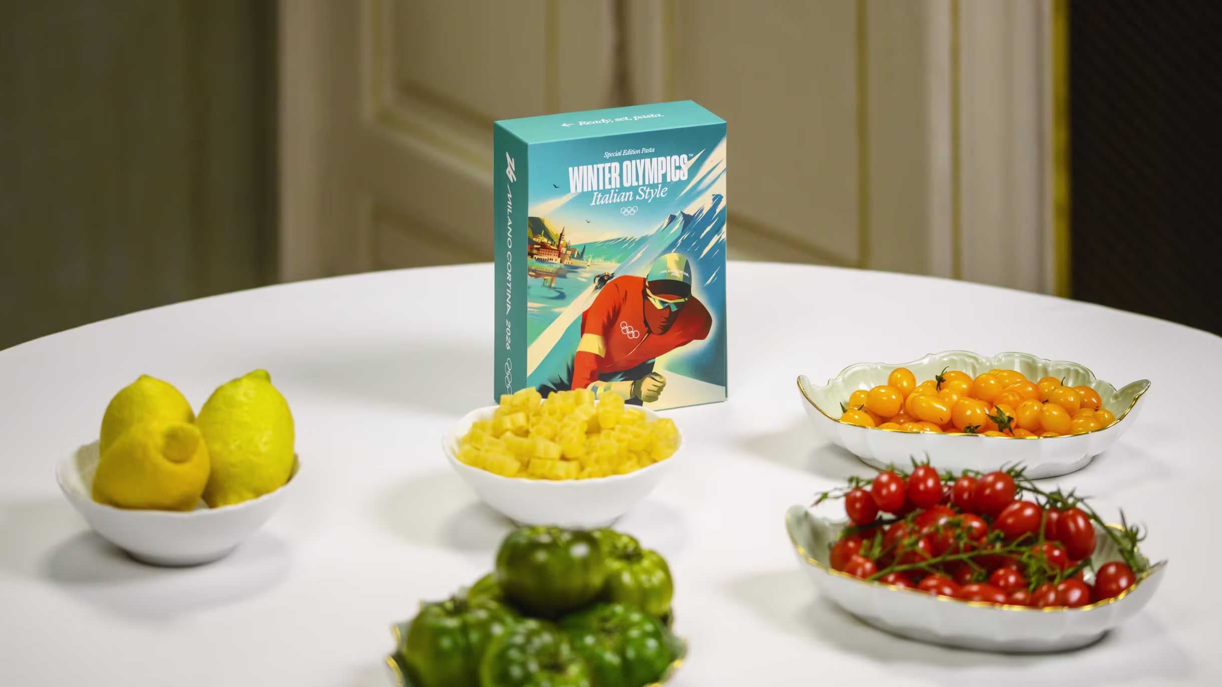 Illustrator Marianna Tomaselli Goes for the Gold With Olympic Rings Pasta